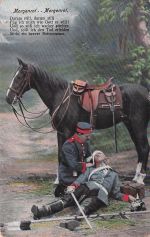 AK Landshut Morgenrot KB 2. schweres Reiter-Regiment Haiming Schechen