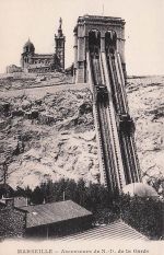 MARSEILLE - Elevators of Notre Dame de la Garde