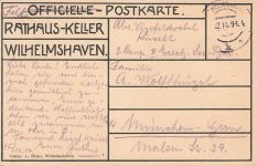 AK Wilhelmshaven, Innenansicht vom Gasthaus