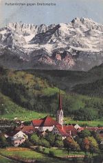 Deutschland Partenkirchen gegen Dreitorspitze Vintage Postkarte