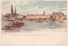 Hamburg Jungfernstieg Lombardsbruecke Kat. Hamburg