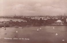 Hamburg. Alster mit St. Georg 65