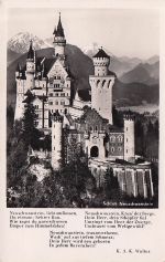 AK Schloss Neuschwanstein, Gesamtansicht, Gedicht