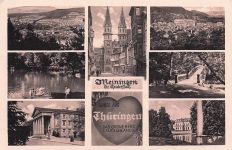 Thüringen, die verschiedene Ansichten der Stadt Meiningen und der Region