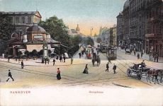 HANNOVER, Georgstrasse, Droschken, Strassenbahn, 1906