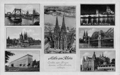 Ak Köln am Rhein Hindenburgbrücke Universität 1939