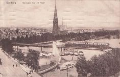 Hamburg, Hochbahn über der Alster