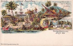 Litho AK Berlin MB Colonial Ausstellung Guinea DSWA 1896