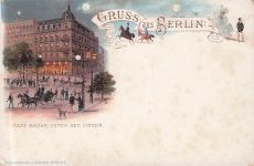 Lithographie Berlin, Café Bauer unter den Linden