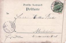 Lithographie Waren i. M., Georgenkirche, Güstrowerstraße, Gesamtansicht