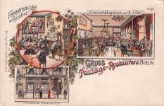 Lithographie Berlin, Passage-Restaurant, Imbisshalle Behrenstraße