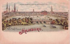 Hamburg Lombardsbruecke Binnenalster Kat. Hamburg