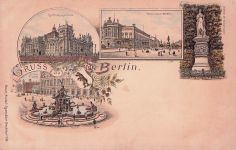 Lithographie Berlin, Reichstagsgebäude, Platz Kaiser