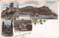 Drachenfels Ruine Koenigswinter Drachenburg Zahnradbahn Kat.