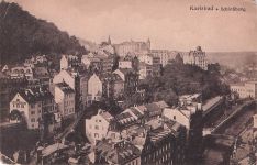 Karlsbad Eger Boehmen Blick von der Stephanspromenade Kat. Karlovy