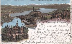 Baden AG Hotel Restaurant Annaburg mit Blick auf Zuerich und die Alpen Kat. Baden