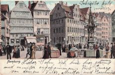 Ak Hamburg Mitte Altstadt, Messberg, Weinhandlung, Brunnen