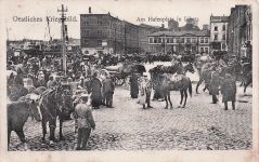 Ak Libau auf dem Hafenplatz 1 Wk Liepāja Kurland Lettland Marine Schiffspost