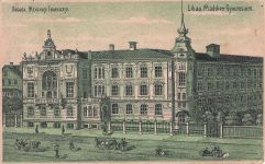 Ak Liepaja Libau Lettland, Mädchen-Gymnasium Marine Schiffspost