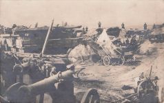 Die Düppeler Schanzen nach der Eroberung durch preußische Truppen