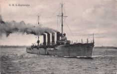 Ak Deutsches Kriegsschiff SMS Karlsruhe, Kleiner Kreuzer Marine Schiffspost
