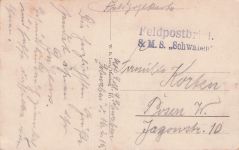 AK Ansichtskarte Postkarte Feldpost SMS Kl. Kreuzer Dresden versunken 1915