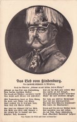 AK Porträt Paul von Hindenburg mit Paradehelm & Lied v. Heinrich Kühnlein
