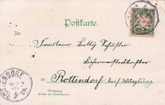 Lithographie Kitzingen am Main, Rathaus Nordseite, Königsplatz, Krieger-Denkmal
