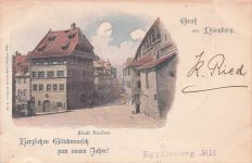 AK Gruss aus Nürnberg, Albrecht-Dürer-Haus 1899