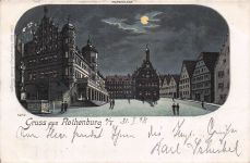 Ak Rothenburg ob der Tauber Mittelfranken, Marktplatz