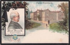 Postkarte Carte Postale Schlösser Schloss Friedrichsruh Wappen Fürst Bismarck Herzog Lauenburg