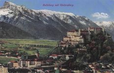 Künstler Ak Salzburg in Österreich, Panorama gegen den Untersberg