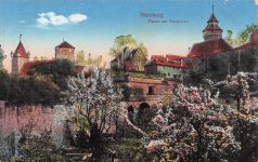 Ansichtskarte Nürnberg Vestnertor - Baumblüte 1913