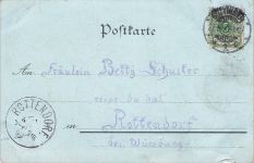 MONDSCHEINLITHO GRUSS AUS GÖTTINGEN HAUS + HARDENBERG 3 BILD UM 1900