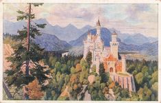 Schloss Neuschwanstein Panorama Alpsee Schwansee Kat. Fuessen