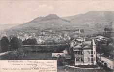 Bad Blankenburg Panorama mit den Kesselbergen Kat. Bad Blankenburg