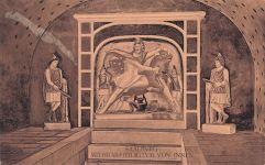 Homburg Bad Saalburg Mithras Heiligtum von innen Kat. Bad Homburg v.d. Hoehe