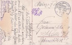 Postkarte "Torpedoboot bei schweren Seegang" Marinepost
