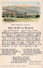 Künstlerkarte Anton Günther Lied AK Nr. 24 Grüß dich Gott mein Erzgebirge