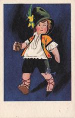 Puppe traditioneller bayerischer oder alpenländischer Tracht