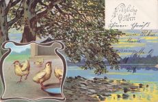 Ostern, Küken, Südamelik onnesoow, Russland, 1904