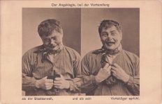 Der Angeklagte, bei der Verhandlung