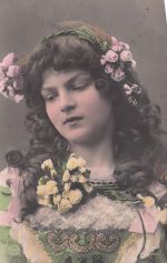 Blumen Haar Frau 1907
