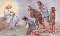 Künstler-AK Anbetung der Hirten