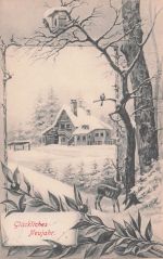 historische Neujahrskarte,