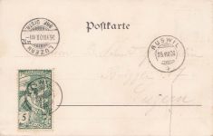 Mann, Frau, Boot, See, Farblitho, 1900