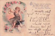 Künstler AK Sprüche, Zwei Ringlein ließ ich schmieden 1900