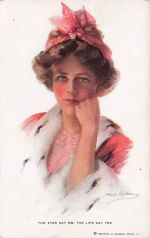 Künstler-AK Philip Boileau: Question, Frau mit fragendem Gesicht