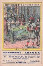 Sammelkarte mit dem Titel "Historiettes de France