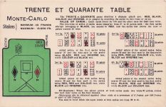 MONACO TRENTE ET QUARANTE TISCH MONTE-CARLO (a46092)